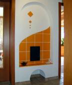 Semineu cu acumulare si radiatie termica,,Complet cu cahle ceramica,